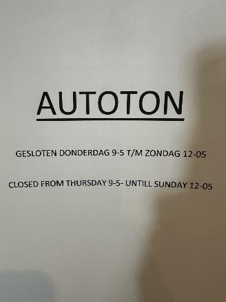 Auto incidentate Audi A1 AUTOTON  GESLOTEN DONDERDAG 9-5 T/M ZONDAG 12-05  CLOSED FROM THURSDAY 9-5- UNTILL SUNDAY 12-05 2024/5